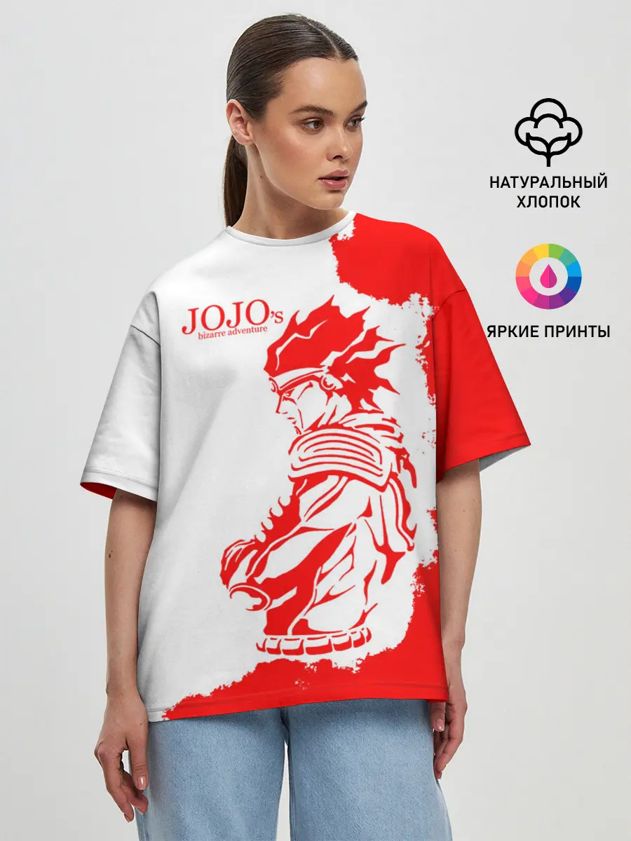 Женская футболка оверсайз / Хамон красный