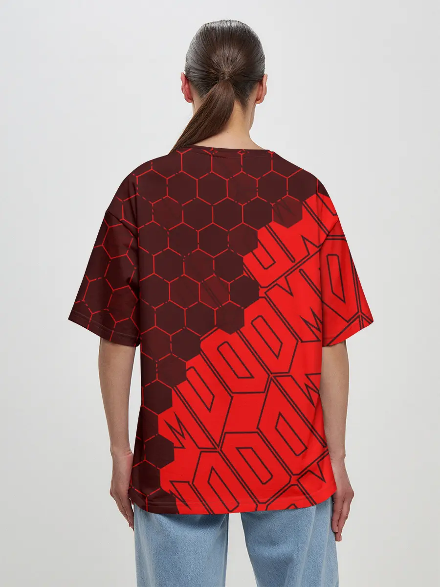 Женская футболка оверсайз / DOOM ETERNAL / ДУМ ЭТЕРНАЛ