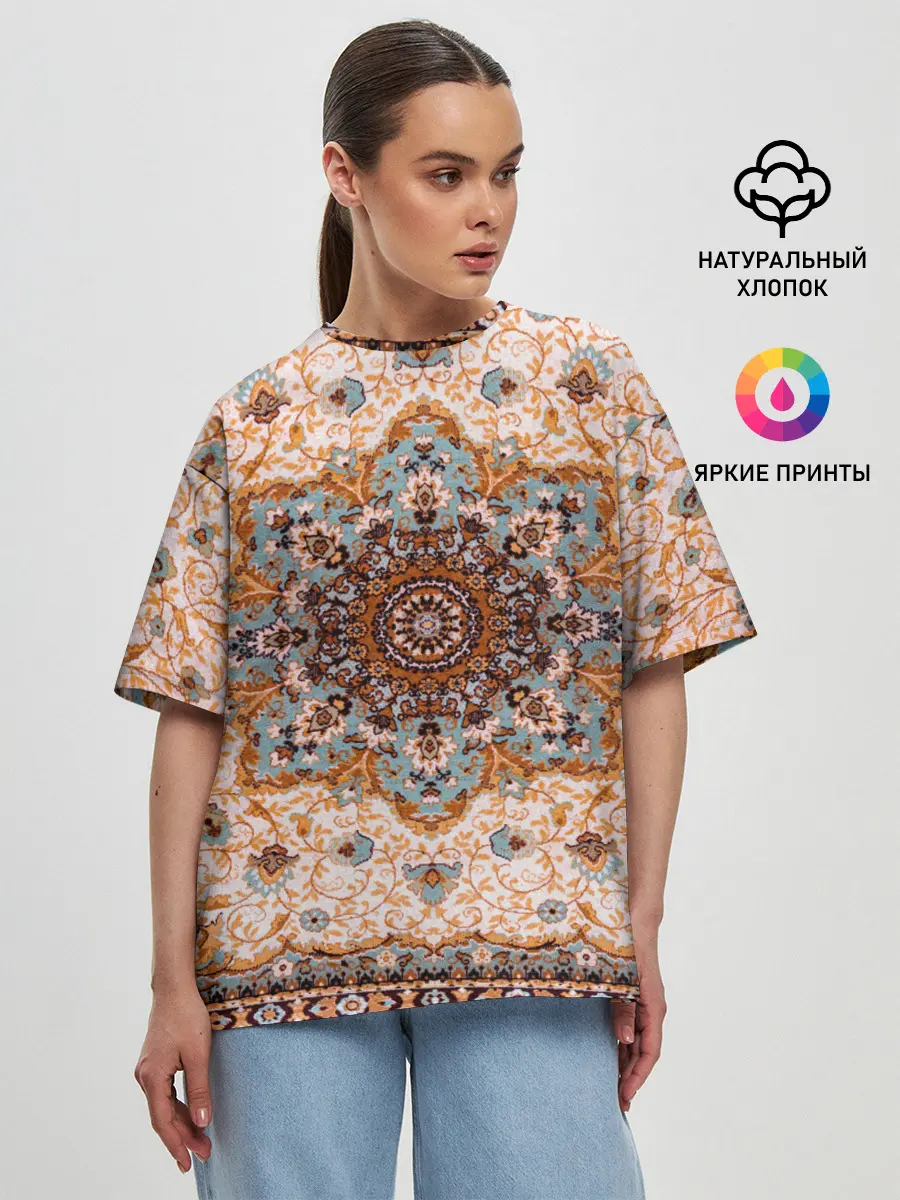 Женская футболка оверсайз / Старый ковер