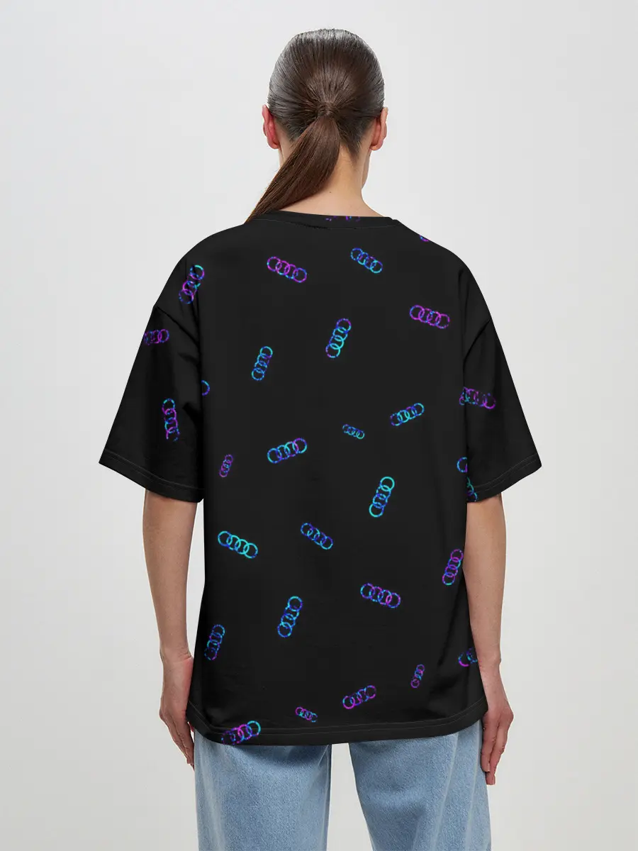 Женская футболка оверсайз / AUDI / АУДИ