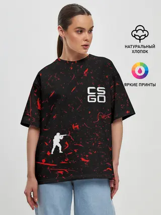 Женская футболка оверсайз / COUNTER STRIKE