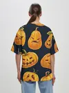 Женская футболка оверсайз / Праздничные тыквы