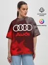 Женская футболка оверсайз / AUDI / АУДИ