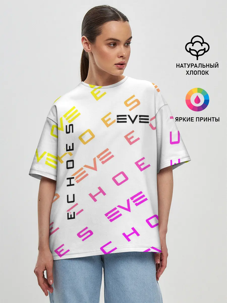 Женская футболка оверсайз / EVE ECHOES / ИВ ЭХО