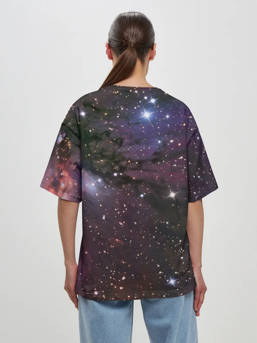 Женская футболка оверсайз / Галактика