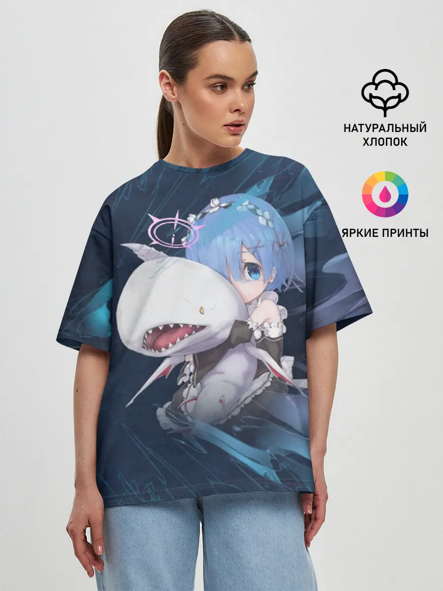 Женская футболка оверсайз / Re: Zero. Жизнь с нуля