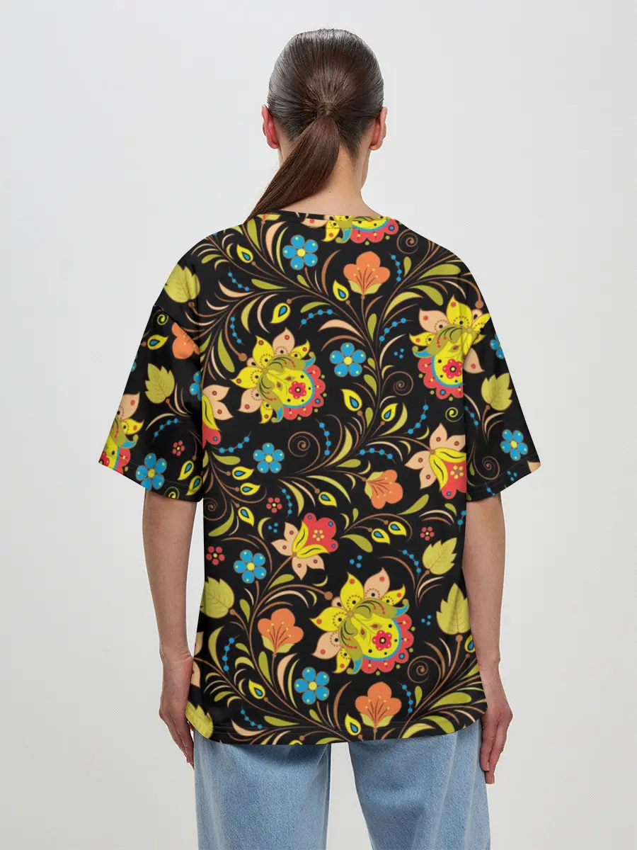 Женская футболка оверсайз / Русская красавица