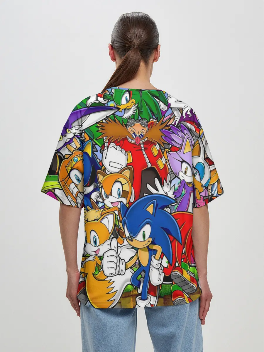 Женская футболка оверсайз / Sonic.