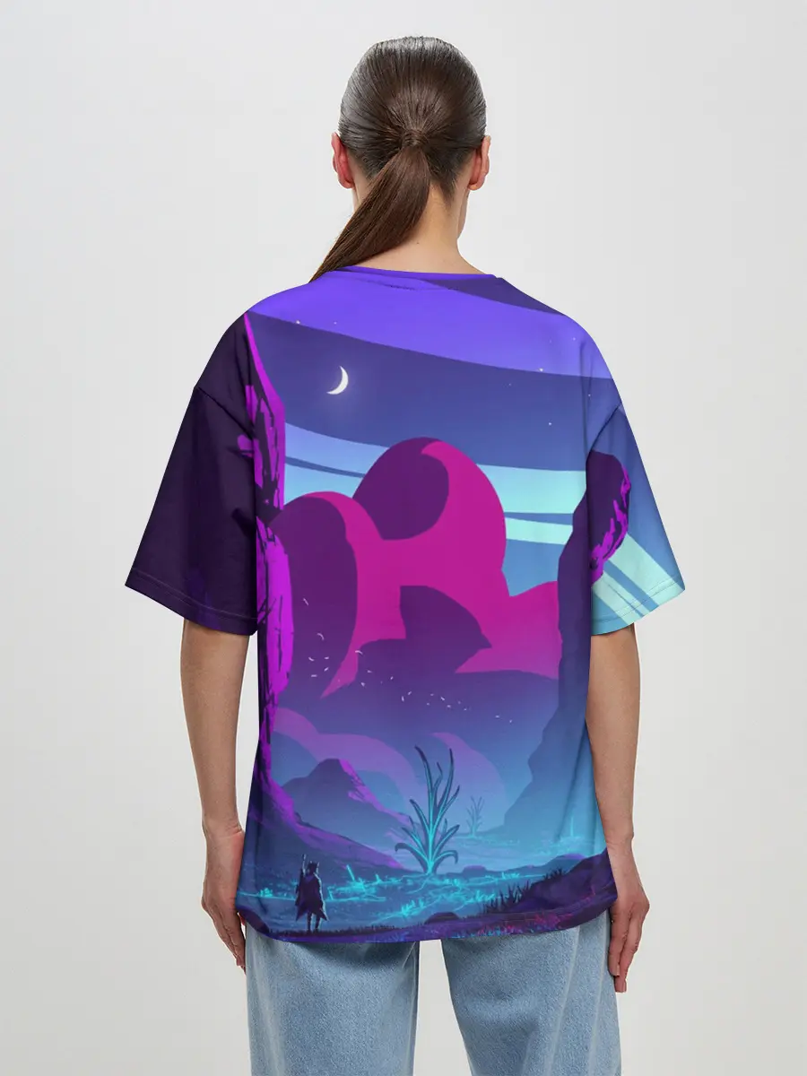 Женская футболка оверсайз / Фентези