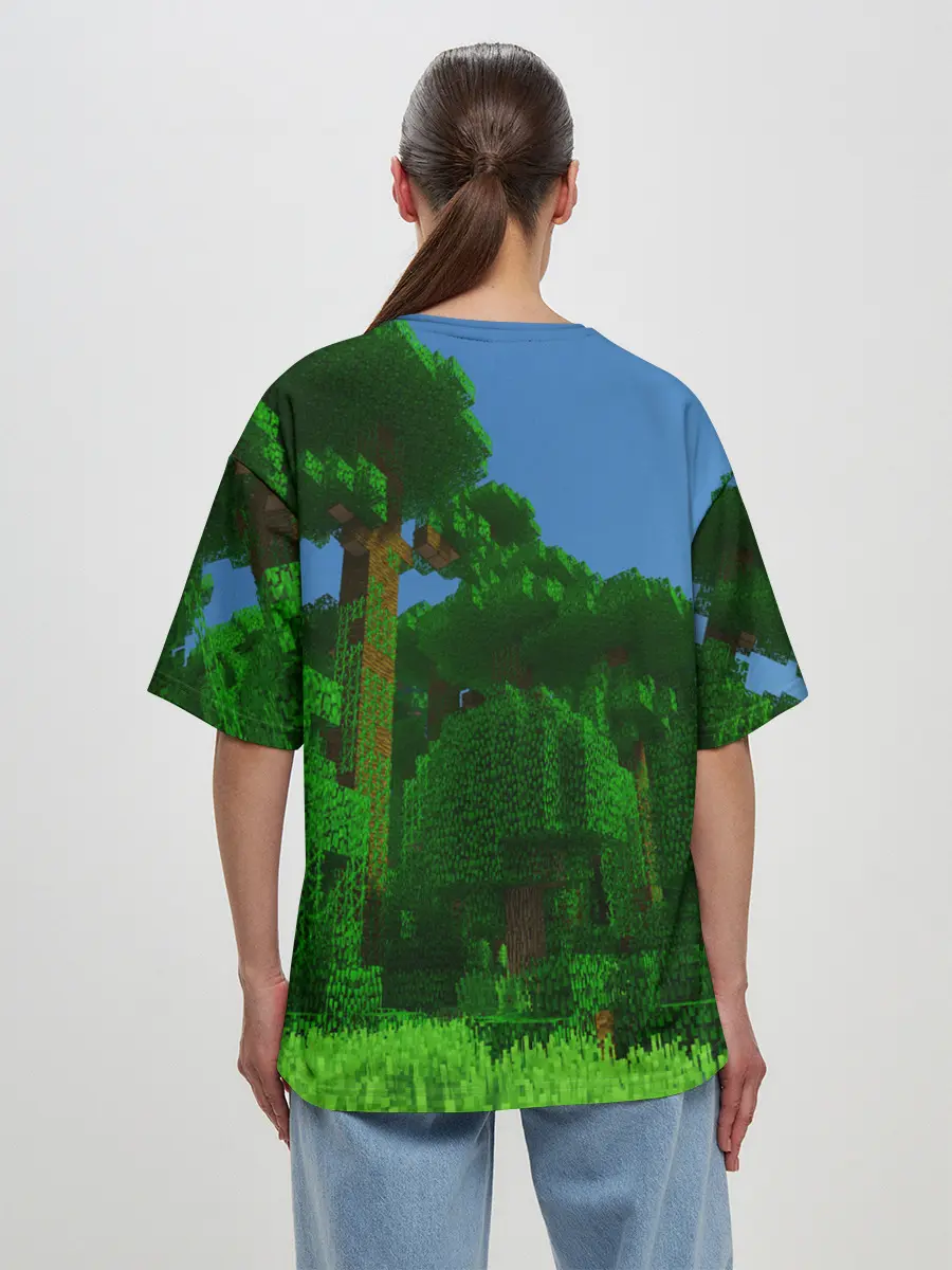 Женская футболка оверсайз / minecraft