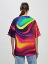 Женская футболка оверсайз / Неоновые пятна