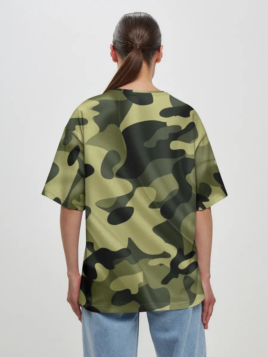 Женская футболка оверсайз / Милитари