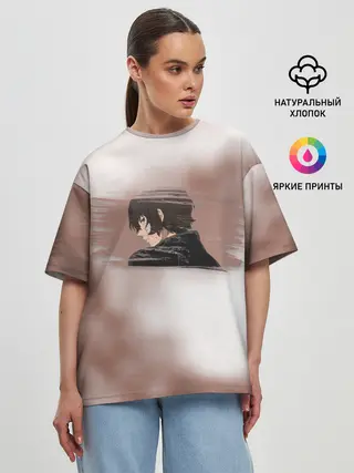 Женская футболка оверсайз / Дазай Осаму