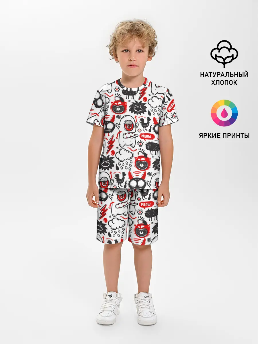 Детская пижама с шортами / Pop art