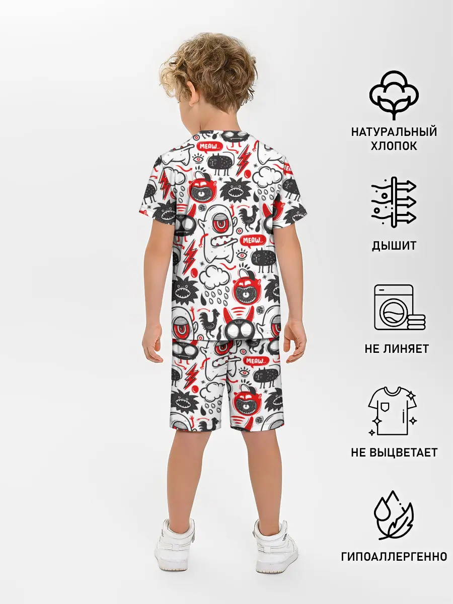 Детская пижама с шортами / Pop art