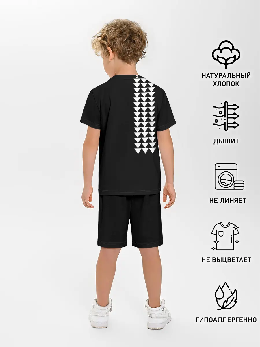 Детская пижама с шортами / Джейсон Момоа тату узор