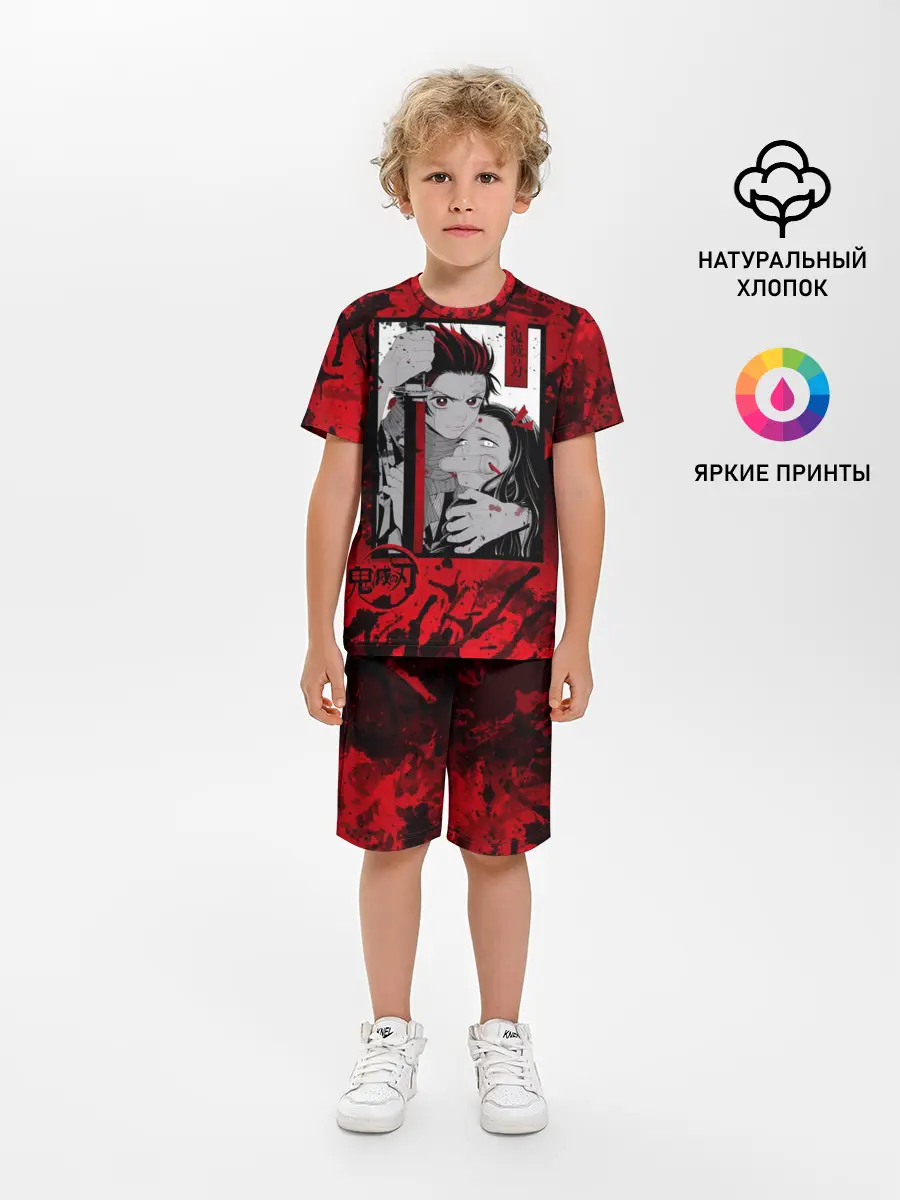 Детская пижама с шортами / Клинок рассекающий демонов
