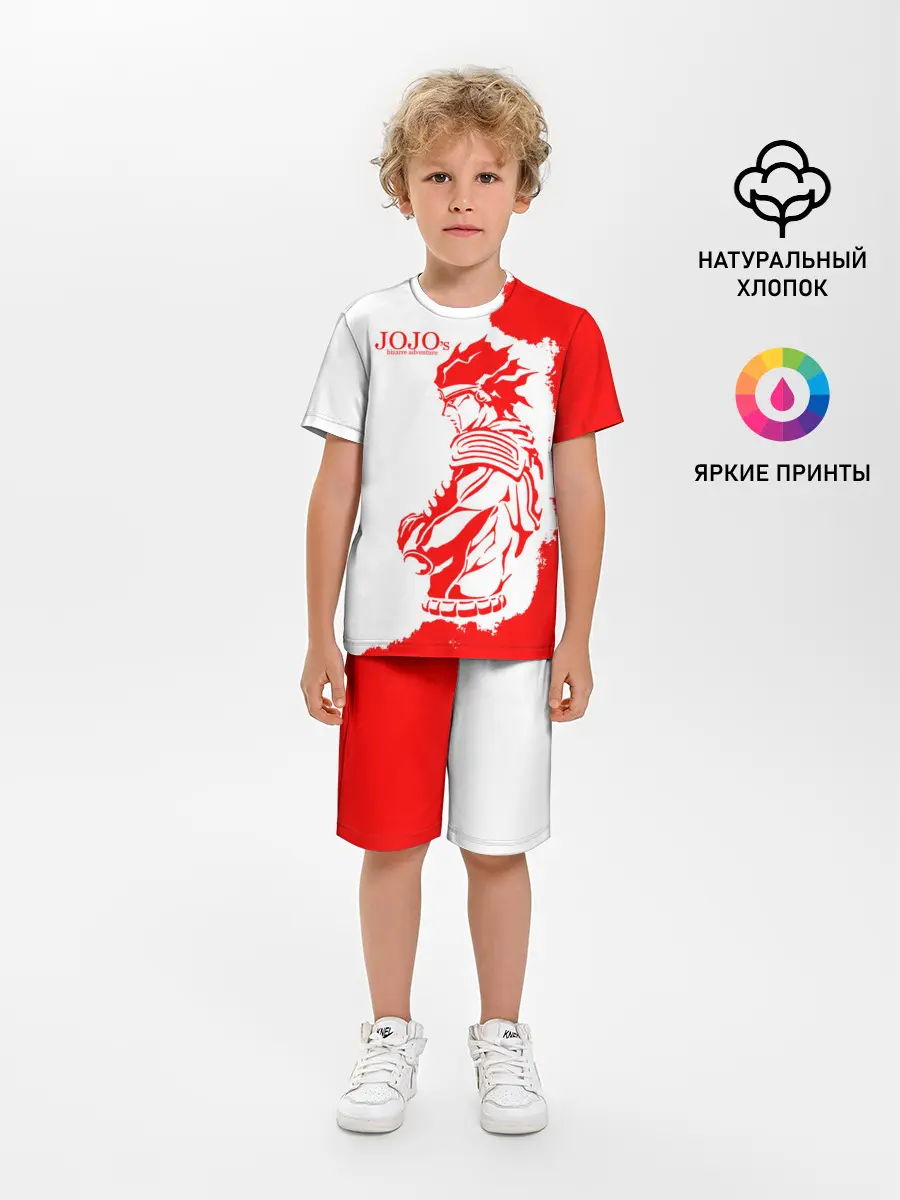 Детская пижама с шортами / Хамон красный