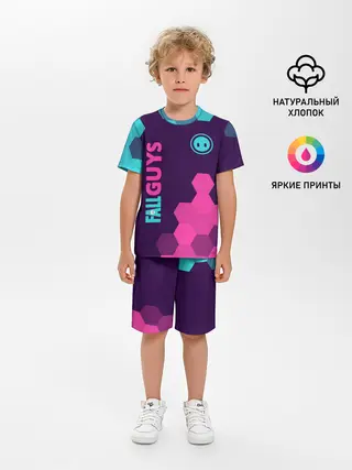 Детская пижама с шортами / FALL GUYS / ФОЛ ГАЙС