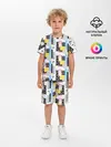 Детская пижама с шортами / Memphis style geometry