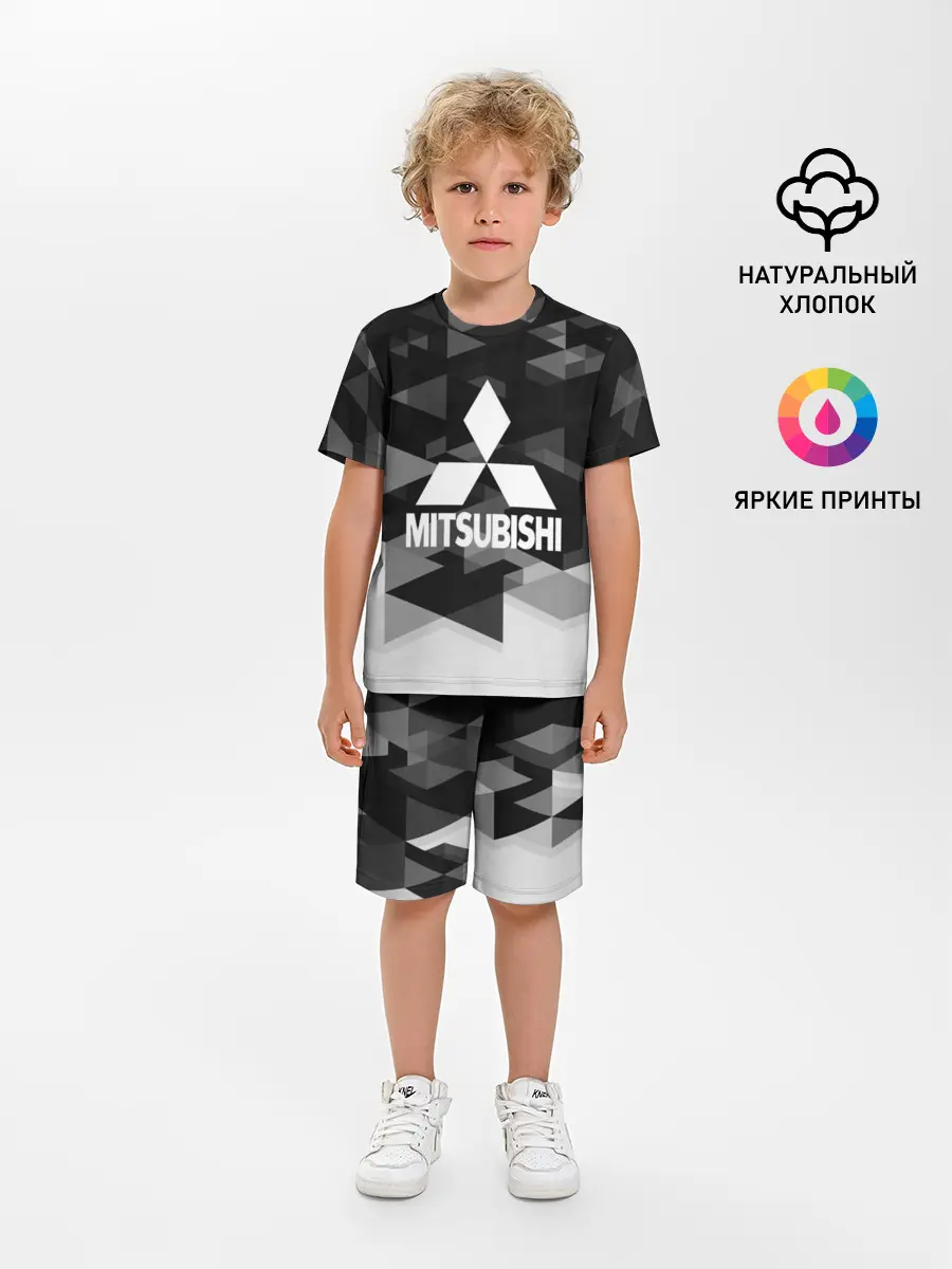 Детская пижама с шортами / Mitsubishi sport geometry
