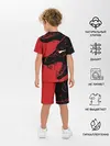 Детская пижама с шортами / Красный волк 3D