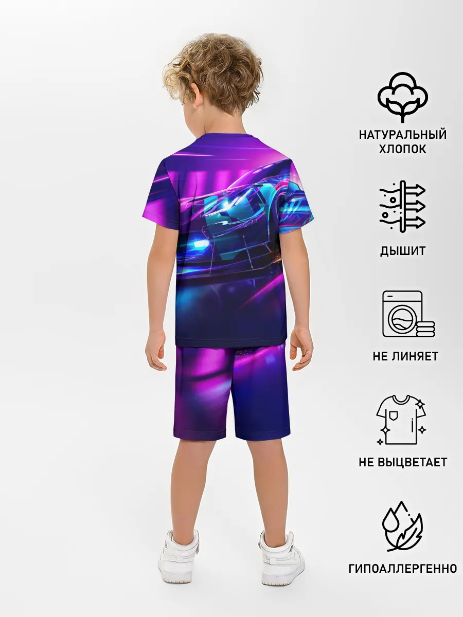 Детская пижама с шортами / Need for Speed