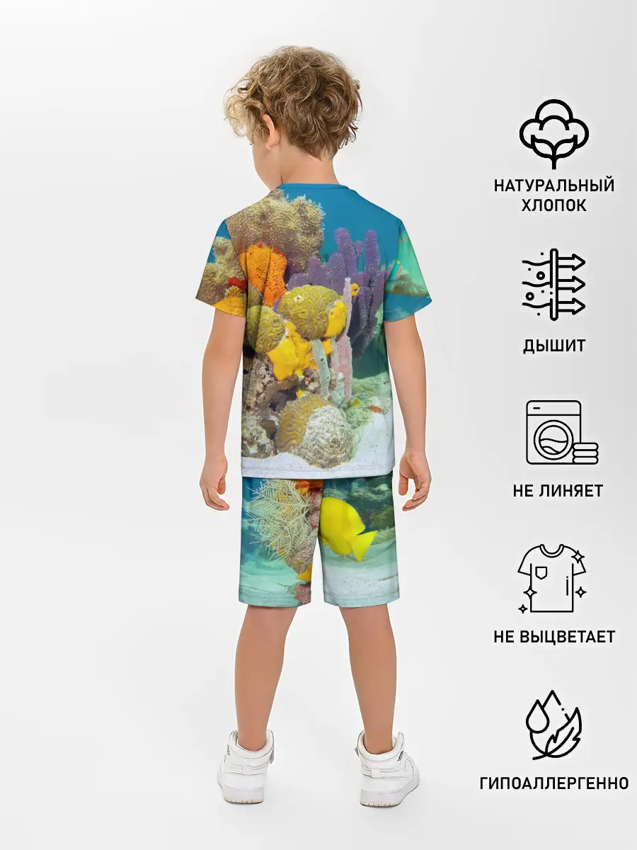 Детская пижама с шортами / Морской мир