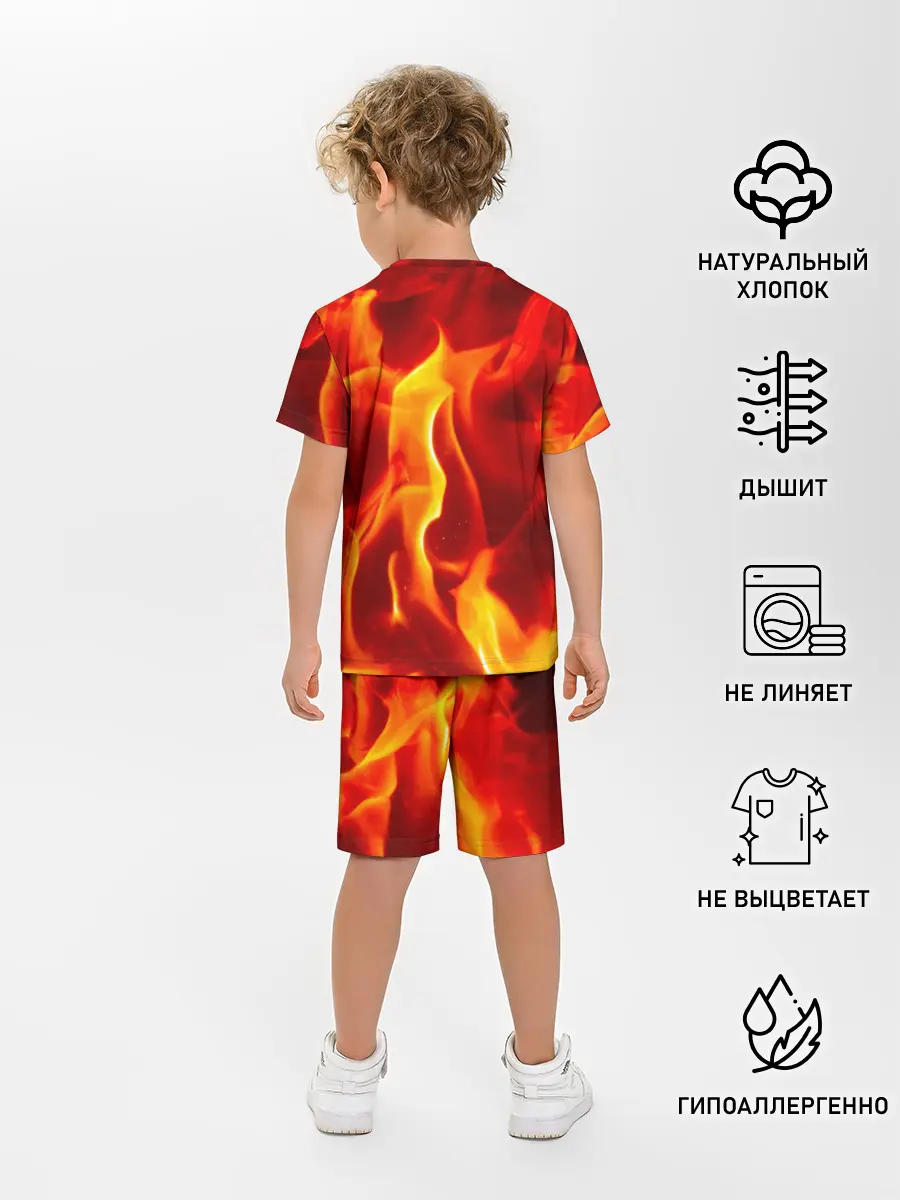 Детская пижама с шортами / Пламенный