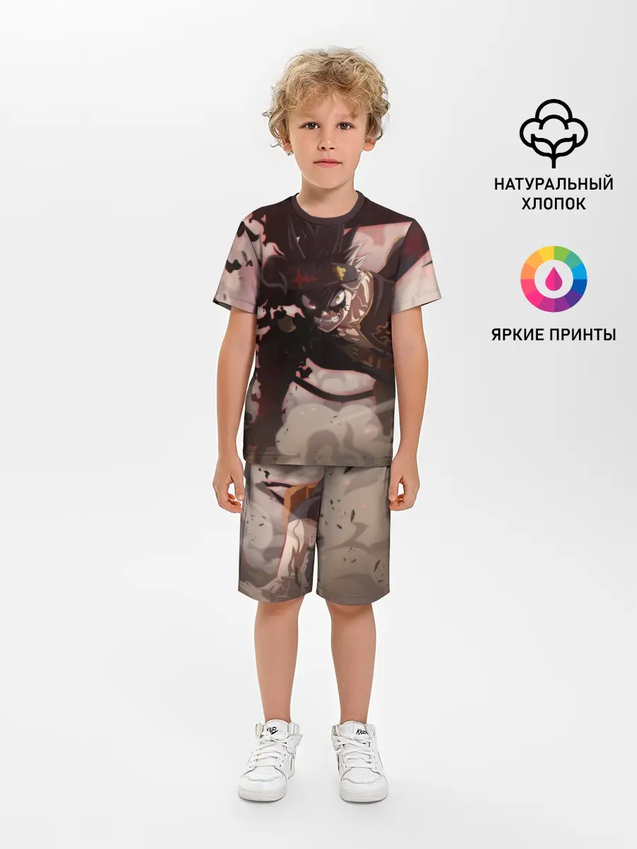 Детская пижама с шортами / Астер в боевой позе