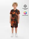 Детская пижама с шортами / Горящая лава