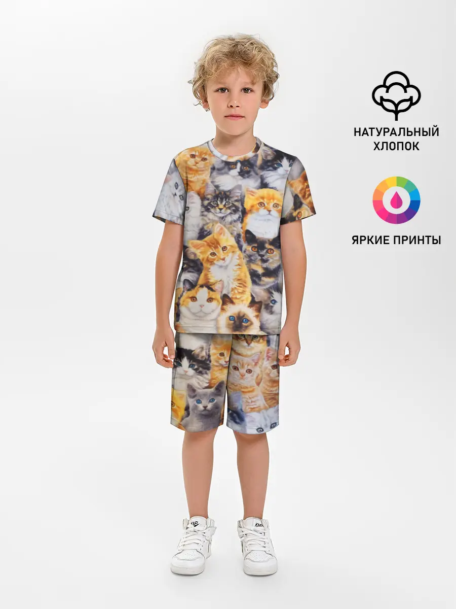 Детская пижама с шортами / КОТЯТКИ