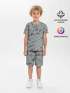Детская пижама с шортами / Каменные лица 3D МЕМ 2020