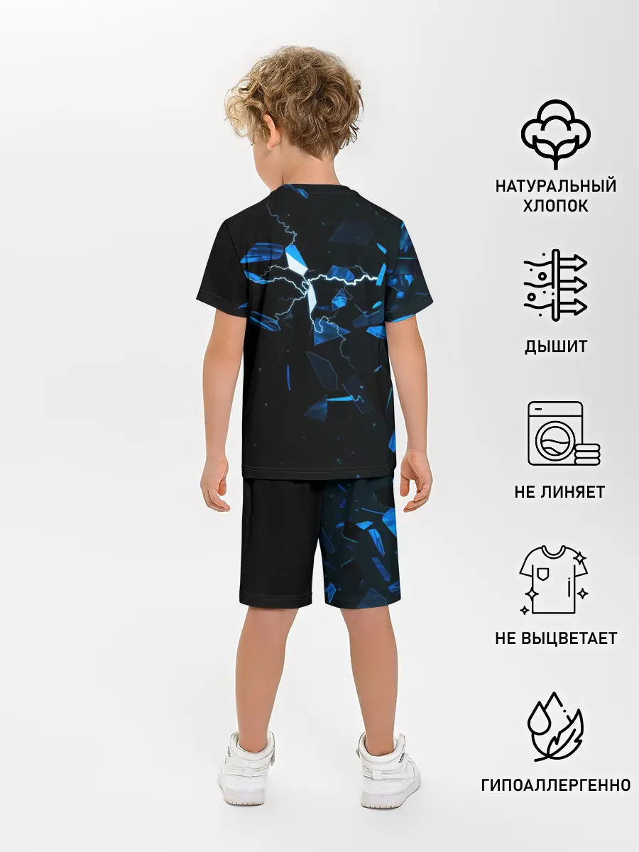 Детская пижама с шортами / Осколки стекла и молния