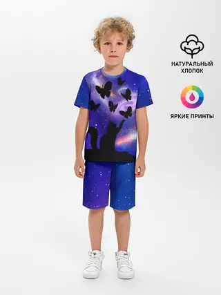Детская пижама с шортами / КотоКосмос