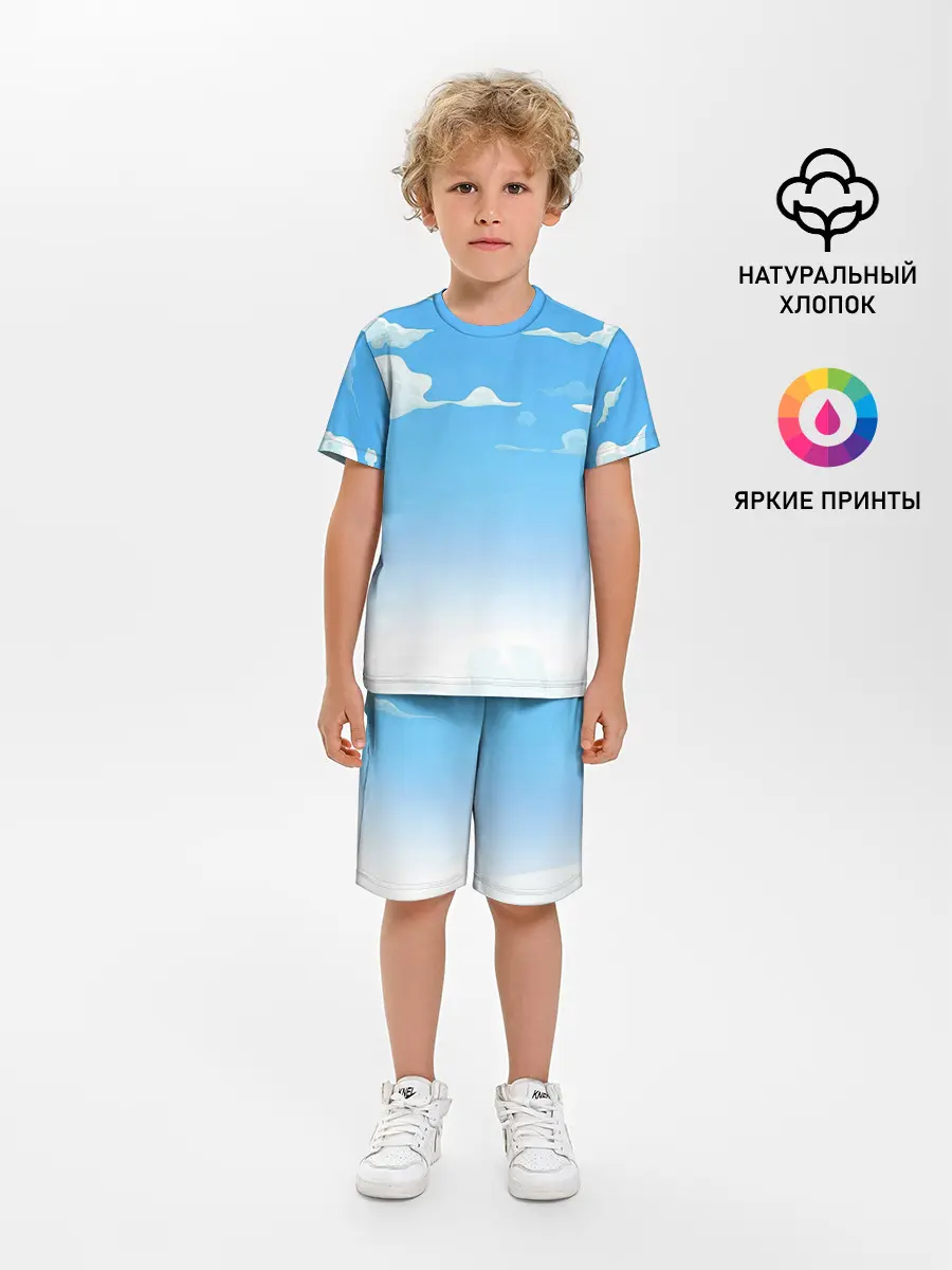 Детская пижама с шортами / Летнее небо