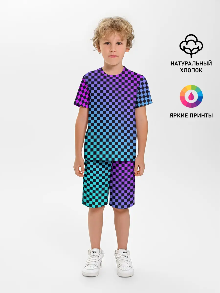 Детская пижама с шортами / Checkerboard gradient