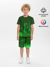 Детская пижама с шортами / Зеленый город