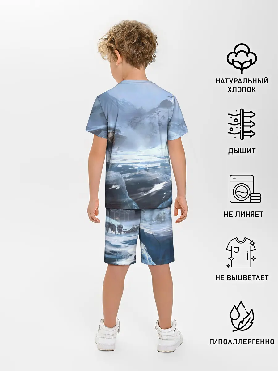 Детская пижама с шортами / Кратос и Атрей Рагнарек