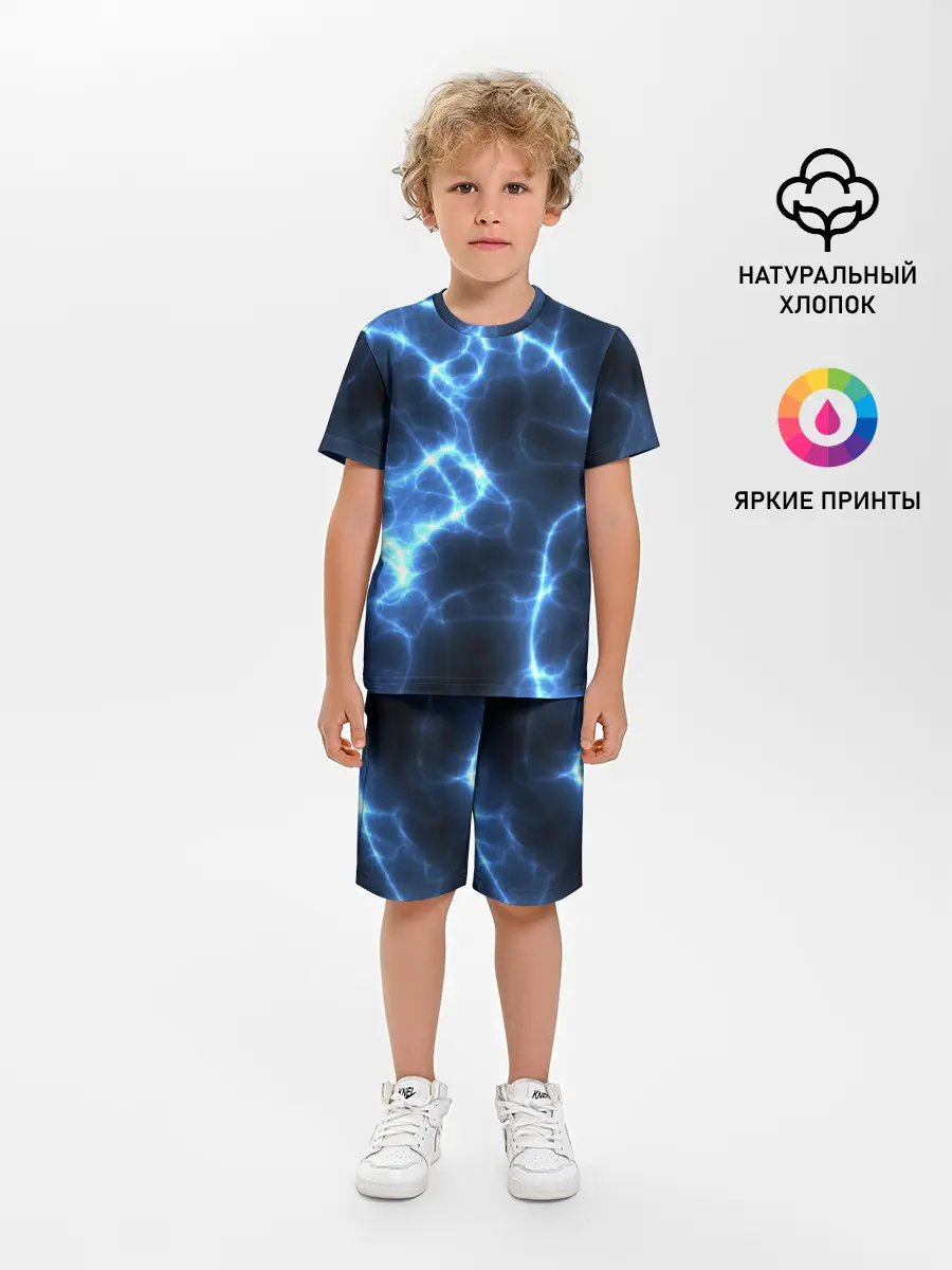 Детская пижама с шортами / Электро