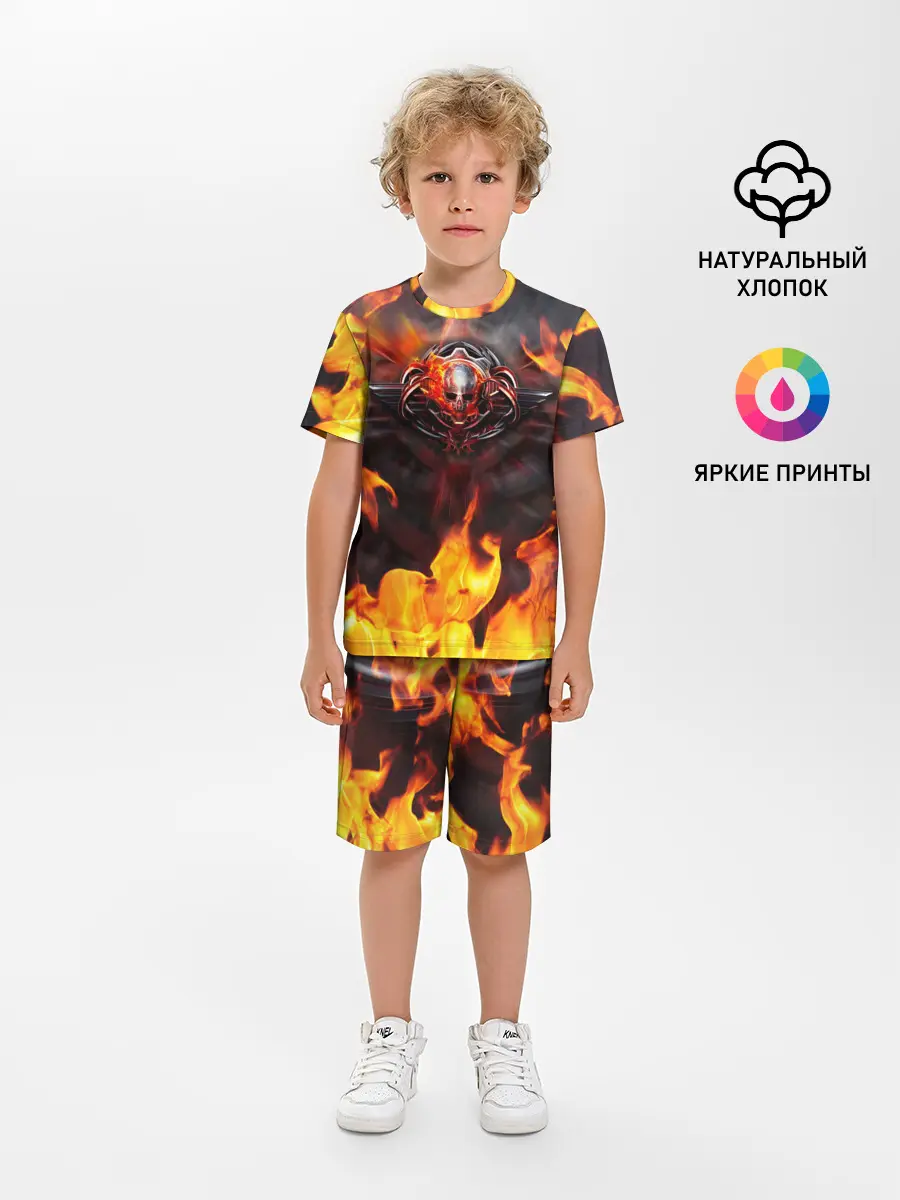 Детская пижама с шортами / FIRE GEARS OF WAR | ПОСТЕР В ОГНЕ