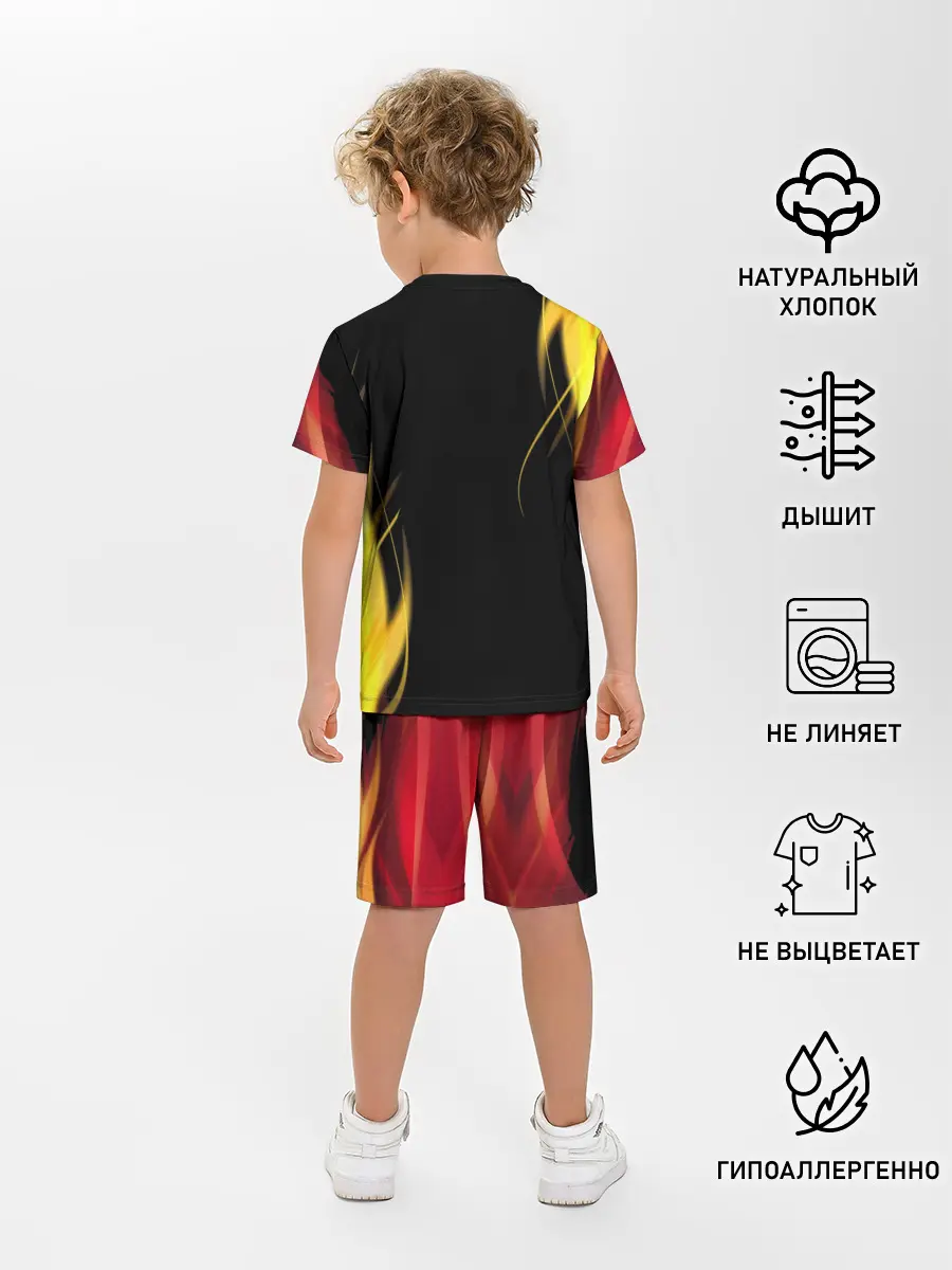 Детская пижама с шортами / Грозовой кошак