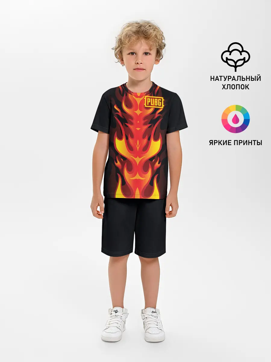 Детская пижама с шортами / PUBG Fire