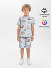 Детская пижама с шортами / Паттерн ленивец космос полет