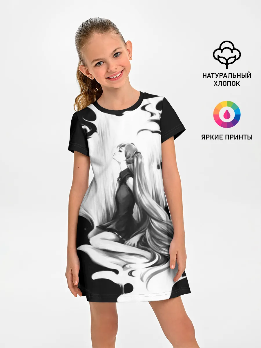 Детское платье / Черно-белая Мику Хацунэ