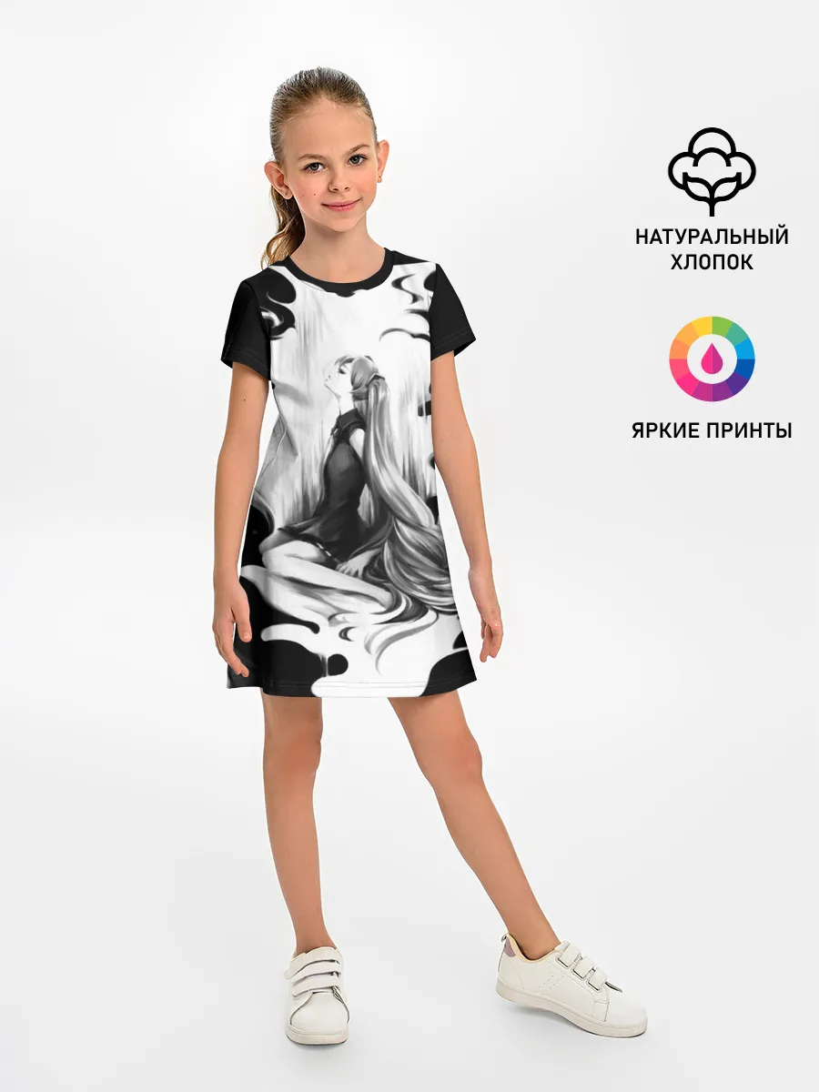 Детское платье / Черно-белая Мику Хацунэ