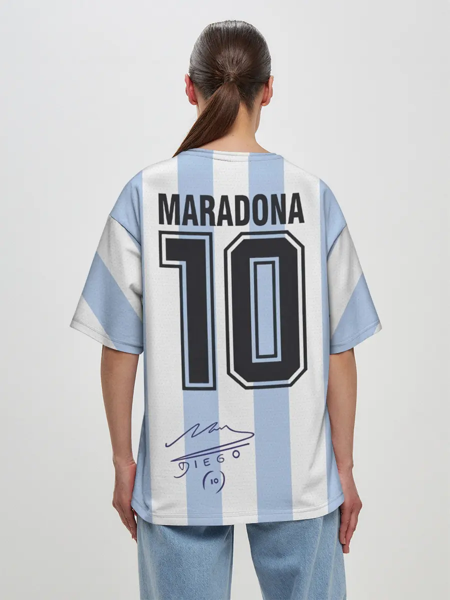 Женская футболка оверсайз / Diego Maradona 10
