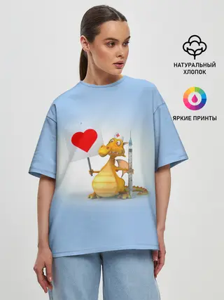 Женская футболка оверсайз / Dragon doc | Доктор драго