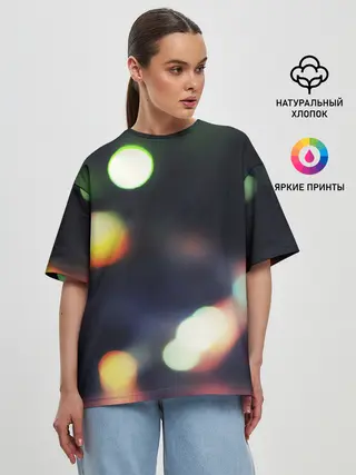 Женская футболка оверсайз / NIGHT | НОЧЬ