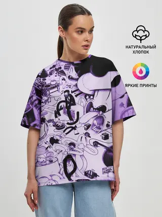 Женская футболка оверсайз / HARD MULT | Мульт